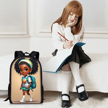 Load image into Gallery viewer, Stylish Two-Piece Set Cute African Girl Printed Backpack