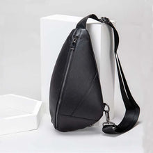 Load image into Gallery viewer, Luufan Genuine Leather Men's Chest Bags Soft Top Layer Cross Body Bag Black Male Cowhide Sling Bag Messager Single Summer Pouch