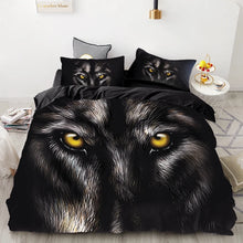 Load image into Gallery viewer, 3PCS Wolf Tiger Lion Animal Pattern Bedding Set