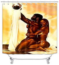 Load image into Gallery viewer, Set Sexy African Woman Couple Lover Shower Curtain Waterproof Cloth Polyester Bath Curtain