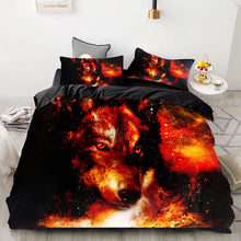 Load image into Gallery viewer, 3PCS Wolf Tiger Lion Animal Pattern Bedding Set