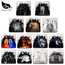 Load image into Gallery viewer, 3PCS Wolf Tiger Lion Animal Pattern Bedding Set