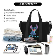 Load image into Gallery viewer, Custom Large SLilo And Stitch Cartoon Tote Bag Women Anime Shopping Shoulder Beach Gym Travel Bag