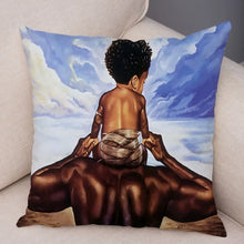Load image into Gallery viewer, Pillowcase African men and women pillowcase decoration cartoon super dad cushion cover suitable for sofa car home