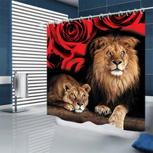 Load image into Gallery viewer, 4 PCS Flower Shower Curtain Set
