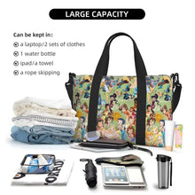 Load image into Gallery viewer, Custom Tinker Bell Stitch Wallpaper Tote Bag Women Large Capacity Beach Gym Travel Bags