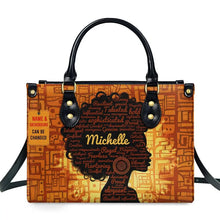 Load image into Gallery viewer, African Girl Print Leather Handbag for Black Women Fashion Top-handle Tote High Quality Luxury Shoulder Purse Shopping Messenger