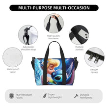 Load image into Gallery viewer, Custom Tinker Bell Stitch Wallpaper Tote Bag Women Large Capacity Beach Gym Travel Bags