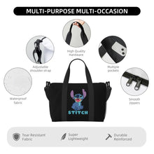 Load image into Gallery viewer, Custom Large SLilo And Stitch Cartoon Tote Bag Women Anime Shopping Shoulder Beach Gym Travel Bag
