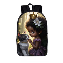 Load image into Gallery viewer, Cute Afro Backpack African Melanin Women Laptop Bag