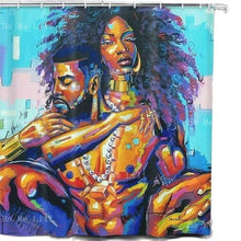 Load image into Gallery viewer, African American Couple Shower Curtain