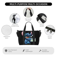 Load image into Gallery viewer, Custom Large SLilo And Stitch Cartoon Tote Bag Women Anime Shopping Shoulder Beach Gym Travel Bag