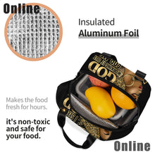 Load image into Gallery viewer, African American Black Girl Lunch Bag Compact Tote Bag Reusable Lunch Box Container for Women School Office Work