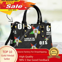 Load image into Gallery viewer, OES Sisterhood Women's Top-Handle Bags Eastern Star Casual Tote Pu Leather Crossbody Bag