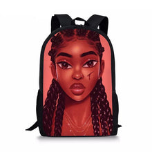 Load image into Gallery viewer, Black Afro Girl Magic Book Bags African School Bag For Girls Kids Elementary Children MultiPurpose Backpacks