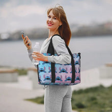 Load image into Gallery viewer, Custom Large SLilo And Stitch Cartoon Tote Bag Women Anime Shopping Shoulder Beach Gym Travel Bag