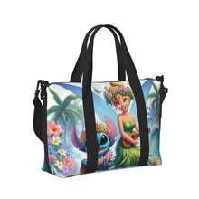 Load image into Gallery viewer, Custom Tinker Bell Stitch Wallpaper Tote Bag Women Large Capacity Beach Gym Travel Bags