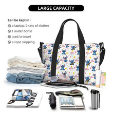 Load image into Gallery viewer, Custom Large SLilo And Stitch Cartoon Tote Bag Women Anime Shopping Shoulder Beach Gym Travel Bag