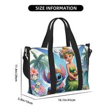 Load image into Gallery viewer, Custom Tinker Bell Stitch Wallpaper Tote Bag Women Large Capacity Beach Gym Travel Bags