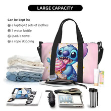 Load image into Gallery viewer, Custom Large SLilo And Stitch Cartoon Tote Bag Women Anime Shopping Shoulder Beach Gym Travel Bag