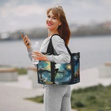 Load image into Gallery viewer, Custom Tinker Bell Stitch Wallpaper Tote Bag Women Large Capacity Beach Gym Travel Bags