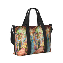 Load image into Gallery viewer, Custom Tinker Bell Stitch Wallpaper Tote Bag Women Large Capacity Beach Gym Travel Bags