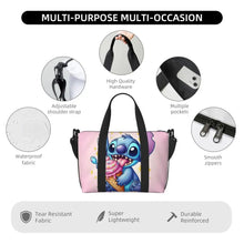 Load image into Gallery viewer, Custom Large SLilo And Stitch Cartoon Tote Bag Women Anime Shopping Shoulder Beach Gym Travel Bag