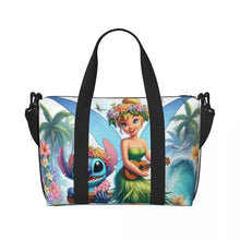 Load image into Gallery viewer, Custom Tinker Bell Stitch Wallpaper Tote Bag Women Large Capacity Beach Gym Travel Bags