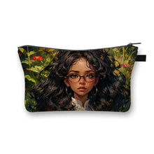 Load image into Gallery viewer, African Women Print Cosmetic Case Makeup Pouch Lipstick Storage Travel Cosmetic Organizer