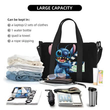 Load image into Gallery viewer, Custom Large SLilo And Stitch Cartoon Tote Bag Women Anime Shopping Shoulder Beach Gym Travel Bag