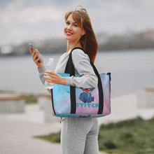 Load image into Gallery viewer, Custom Large SLilo And Stitch Cartoon Tote Bag Women Anime Shopping Shoulder Beach Gym Travel Bag