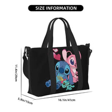 Load image into Gallery viewer, Custom Large SLilo And Stitch Cartoon Tote Bag Women Anime Shopping Shoulder Beach Gym Travel Bag