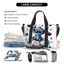 Load image into Gallery viewer, Custom Large SLilo And Stitch Cartoon Tote Bag Women Anime Shopping Shoulder Beach Gym Travel Bag