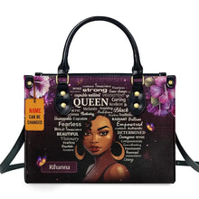 Load image into Gallery viewer, African Girl Print Leather Handbag for Black Women Fashion Top-handle Tote High Quality Luxury Shoulder Purse Shopping Messenger