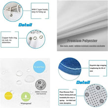 Load image into Gallery viewer, 4 PCS Flower Shower Curtain Set