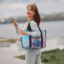 Load image into Gallery viewer, Custom Large SLilo And Stitch Cartoon Tote Bag Women Anime Shopping Shoulder Beach Gym Travel Bag
