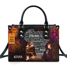 Load image into Gallery viewer, African Girl Print Leather Handbag for Black Women Fashion Top-handle Tote High Quality Luxury Shoulder Purse Shopping Messenger