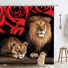 Load image into Gallery viewer, 4 PCS Flower Shower Curtain Set