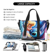 Load image into Gallery viewer, Custom Tinker Bell Stitch Wallpaper Tote Bag Women Large Capacity Beach Gym Travel Bags