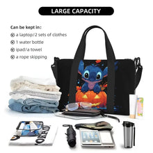 Load image into Gallery viewer, Custom Large SLilo And Stitch Cartoon Tote Bag Women Anime Shopping Shoulder Beach Gym Travel Bag