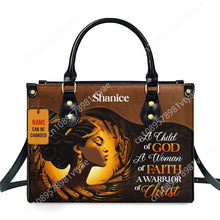 Load image into Gallery viewer, African Girl Print Leather Handbag for Black Women Fashion Top-handle Tote High Quality Luxury Shoulder Purse Shopping Messenger