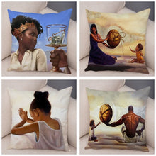 Load image into Gallery viewer, Pillowcase African men and women pillowcase decoration cartoon super dad cushion cover suitable for sofa car home