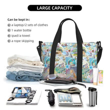 Load image into Gallery viewer, Custom Tinker Bell Stitch Wallpaper Tote Bag Women Large Capacity Beach Gym Travel Bags
