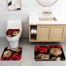 Load image into Gallery viewer, 4 PCS Flower Shower Curtain Set