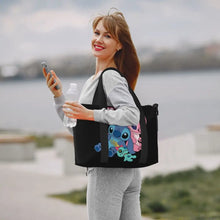 Load image into Gallery viewer, Custom Large SLilo And Stitch Cartoon Tote Bag Women Anime Shopping Shoulder Beach Gym Travel Bag