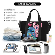 Load image into Gallery viewer, Custom Large SLilo And Stitch Cartoon Tote Bag Women Anime Shopping Shoulder Beach Gym Travel Bag