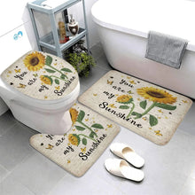 Load image into Gallery viewer, 4 PCS Flower Shower Curtain Set