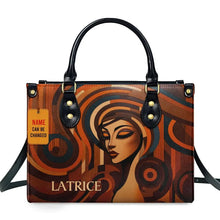 Load image into Gallery viewer, African Girl Print Leather Handbag for Black Women Fashion Top-handle Tote High Quality Luxury Shoulder Purse Shopping Messenger