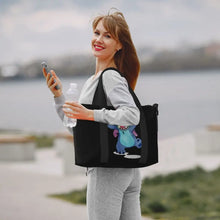 Load image into Gallery viewer, Custom Large SLilo And Stitch Cartoon Tote Bag Women Anime Shopping Shoulder Beach Gym Travel Bag
