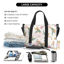 Load image into Gallery viewer, Custom Tinker Bell Stitch Wallpaper Tote Bag Women Large Capacity Beach Gym Travel Bags
